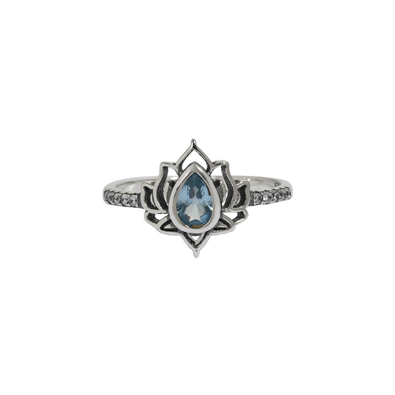 925 Sterling Silver Lotus Ring