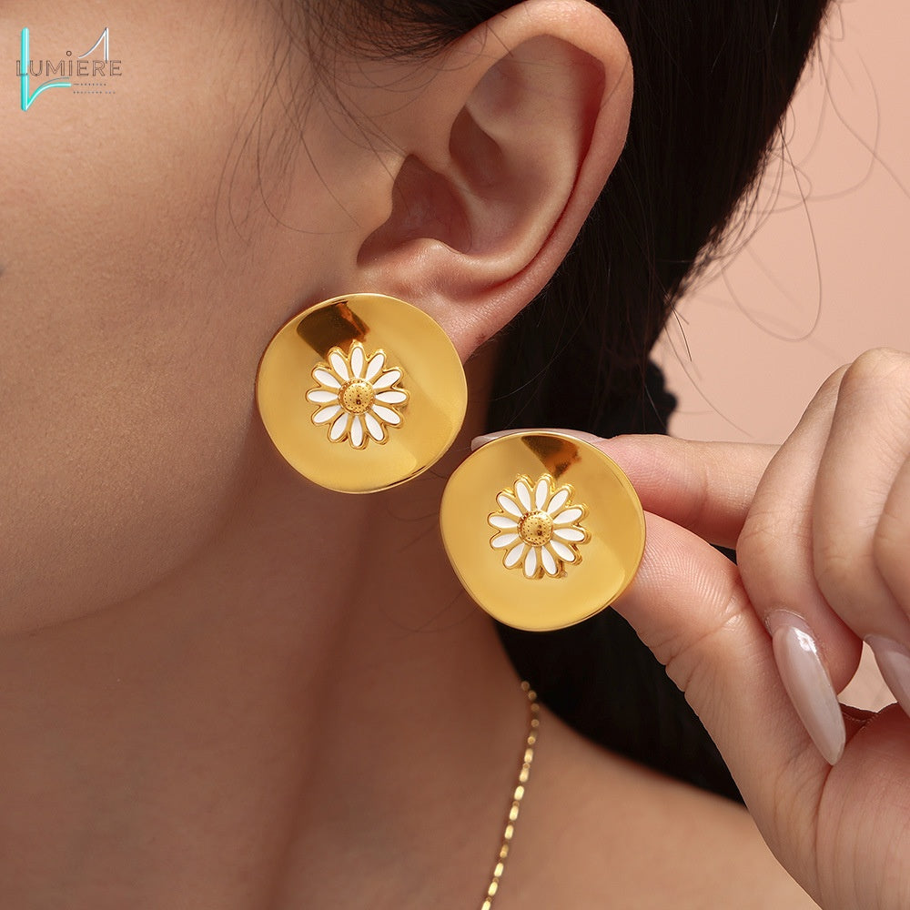 Daisy ring earrings