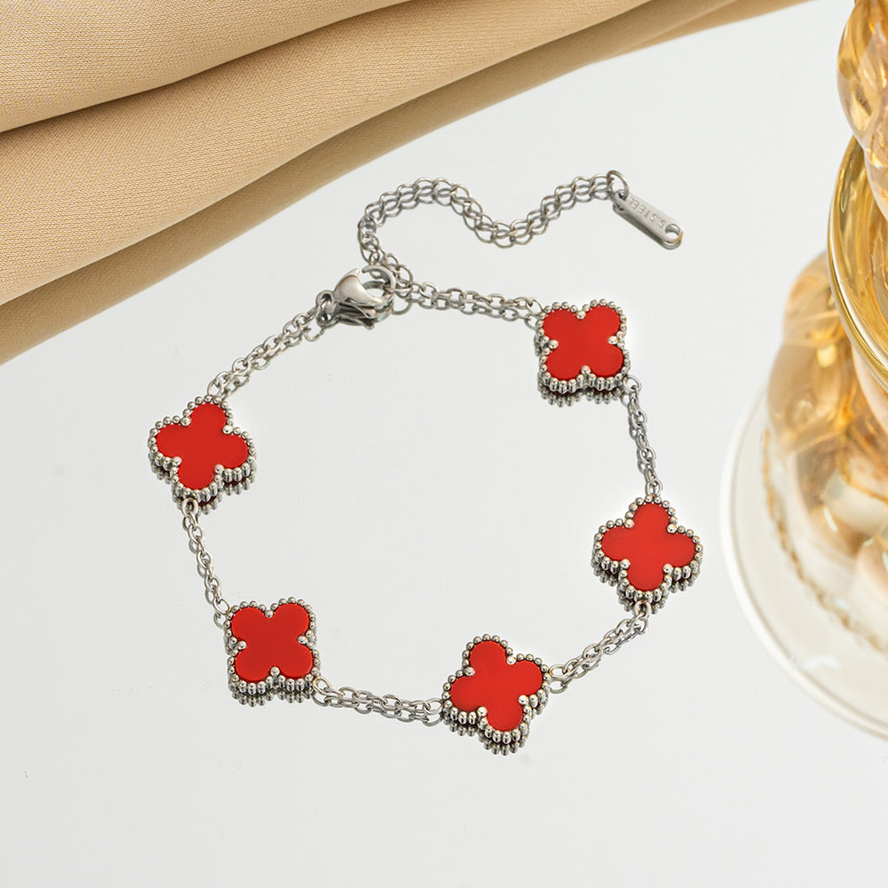 Women's Essentials 925 Silver Clover Bracelet