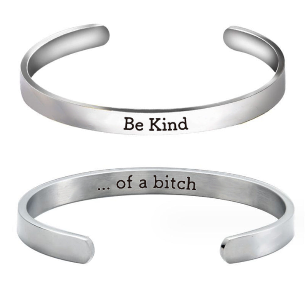 Be Kind Cuff Mantra Cuff Bracelet