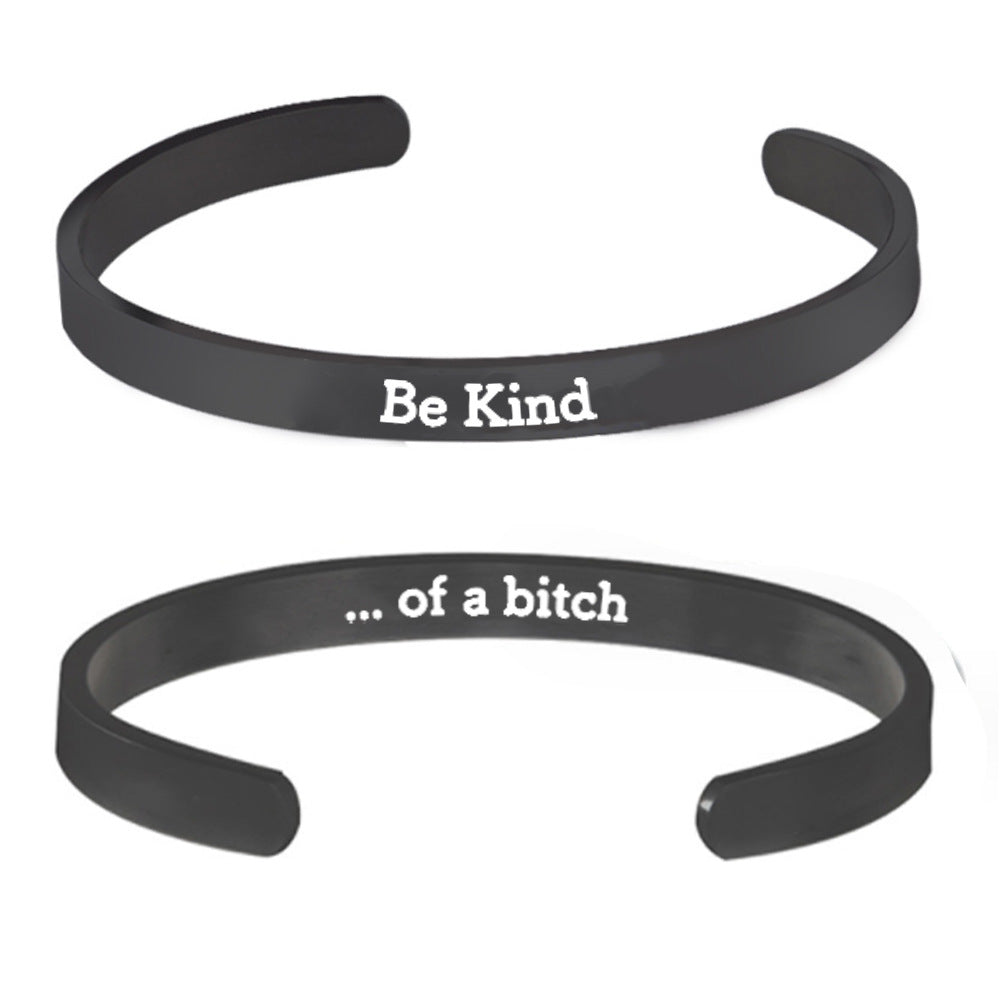 Be Kind Cuff Mantra Cuff Bracelet
