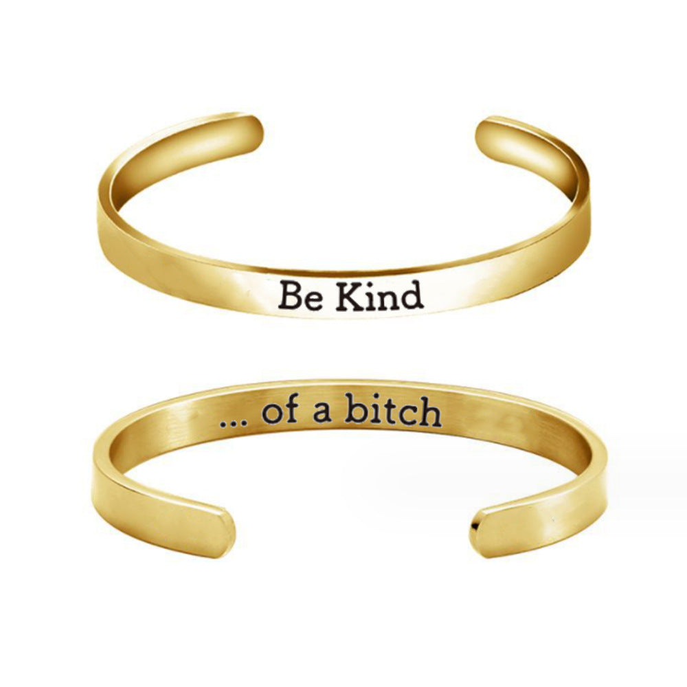 Be Kind Cuff Mantra Cuff Bracelet