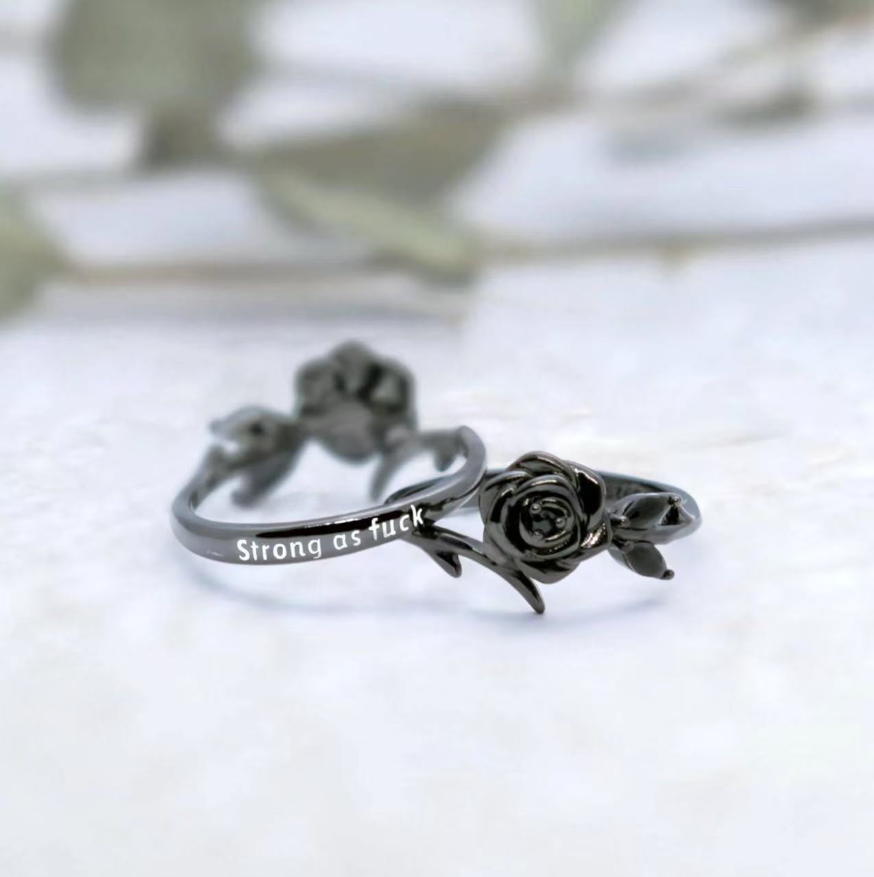 Black Rose Self-Love Ring