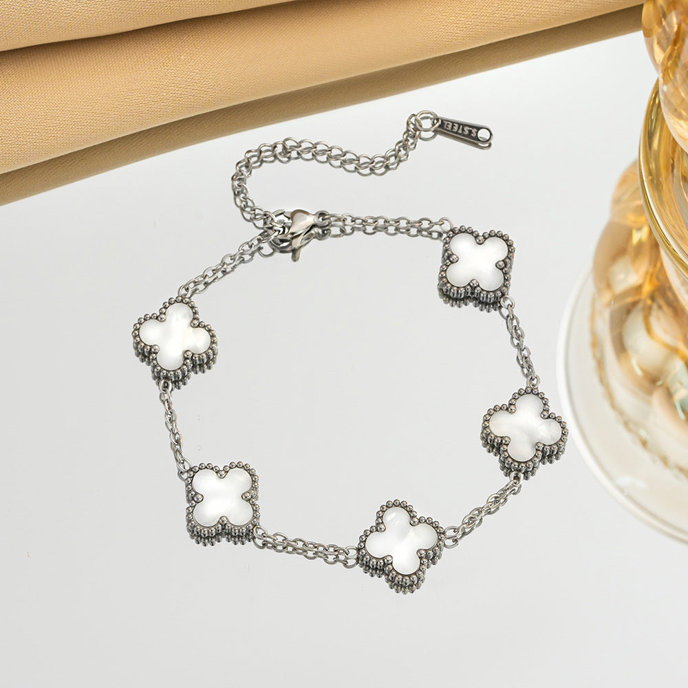 Women's Essentials 925 Silver Clover Bracelet