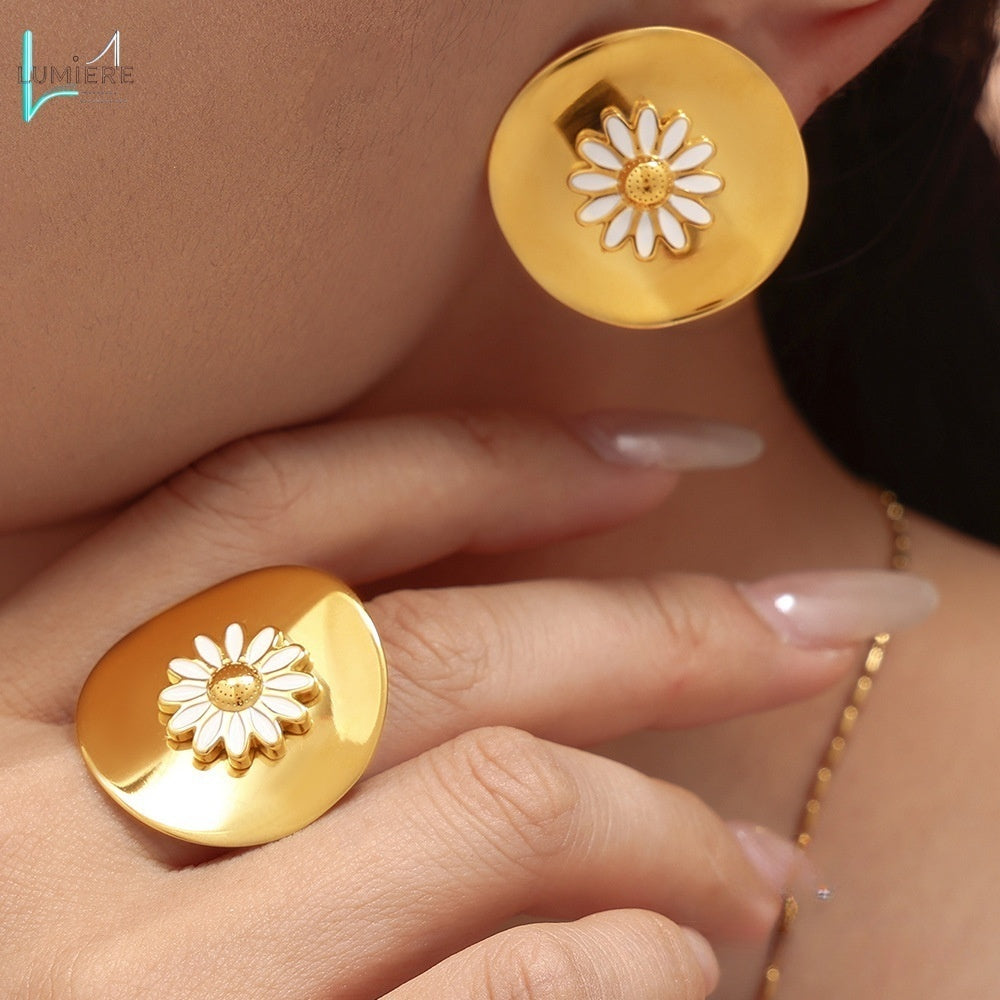 Daisy ring earrings