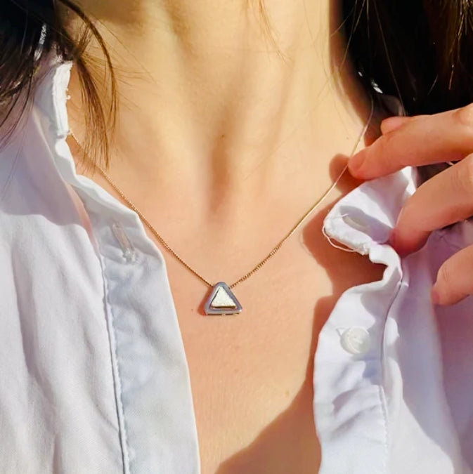 925 Sterling Silver Triangle Necklace