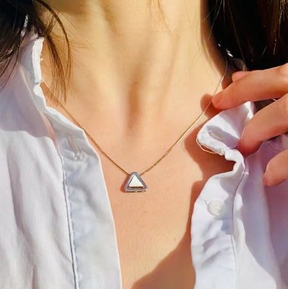 925 Sterling Silver Triangle Necklace