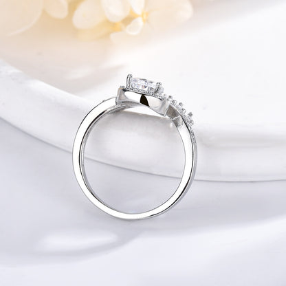 Crown Water Drop Pear shaped Zircon Ring