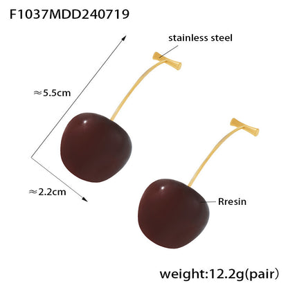 Cherry long earrings