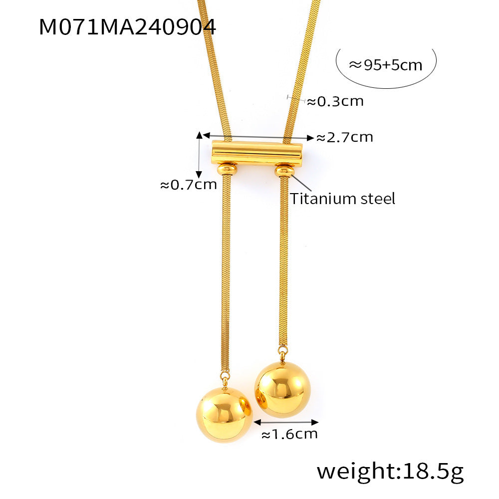 M071-Gold sweater chain